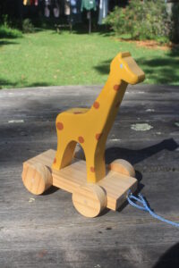 Giraffe on Wheeled Trolley